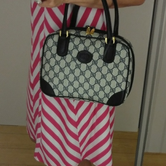 VTG Gucci Monogram Purse Blue - Picture 2 of 8